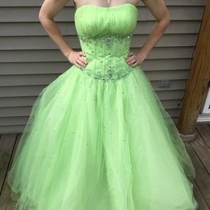 Lime green prom/formal dress/gown